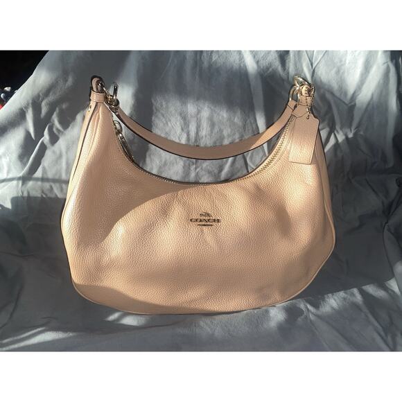 Coach Baguette Handbag Convertible Nude/Light Pink Leather - Picture 2 of 8